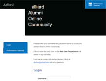 Tablet Screenshot of juilliardalumni.net